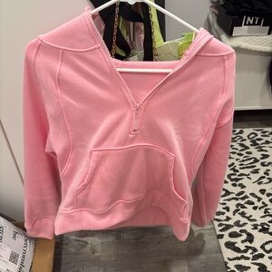 Pink Half-Zip Hoodie